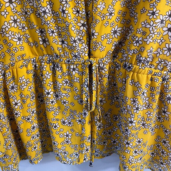 Lane Bryant Floral Print Button-Front Peplum Blouse - Sz 26 - Picture 7 of 10